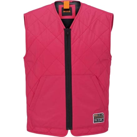 Boss Heren Okella V-hals Regular Gilet (Middelroze)