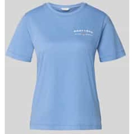 T-shirt met labelprint en ronde hals