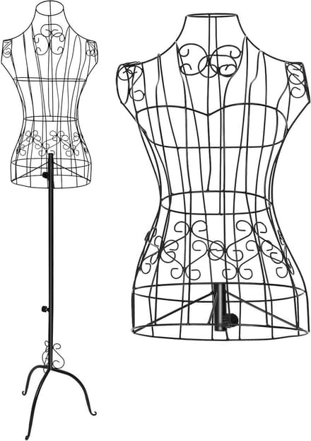 Decoratieve Paspop voor Kleding - Verstelbare IJzeren Draad Bust