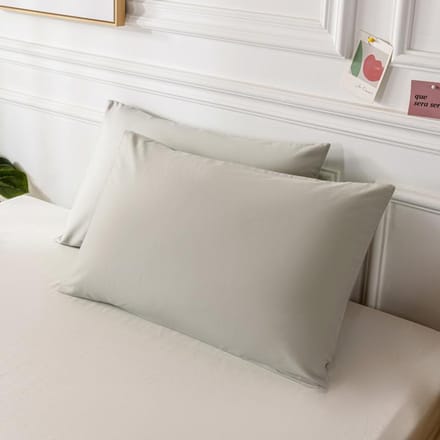 Taie d'oreiller 100 % coton, taie d'oreiller 40S, taille Queen et King size, personnalisation possible, vente en gros 48x74cm 2pcs gris clair