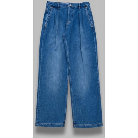 lichtblauwe denim straight jeans