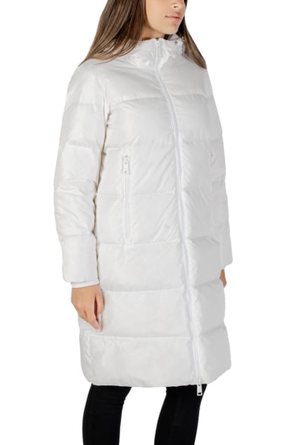Hooded Zip-Up Jacket with Front Pockets Wo - White Jackets