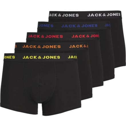 Jack & Jones Zwarte Boxershorts Heren JACBLACK Friday Multipack 5-Pack - Maat XXL