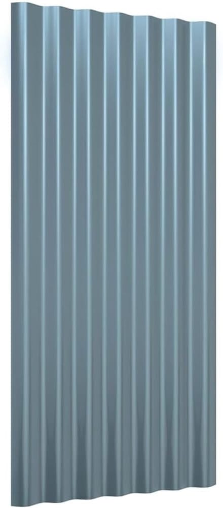 Dakpanelen - Golfplaten - Dakbedekking - Gepoedercoat staal - 80x36 cm - Grijs