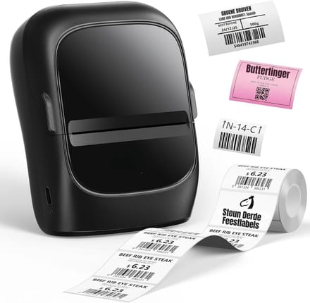 REN® Labelmaker - Labelprinter - Label Maker - Zwart - 14cm x 9cm x 8cm