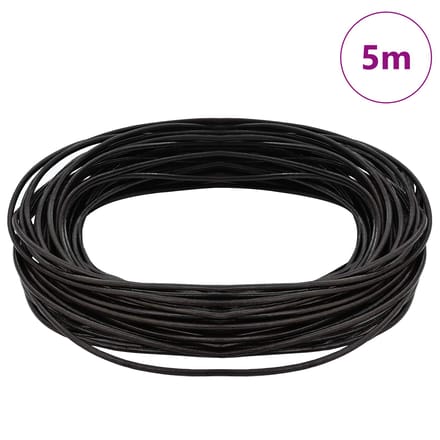 vidaXL Leren Koord 1 Donkerbruin Ø2 mm x 5 m Leer