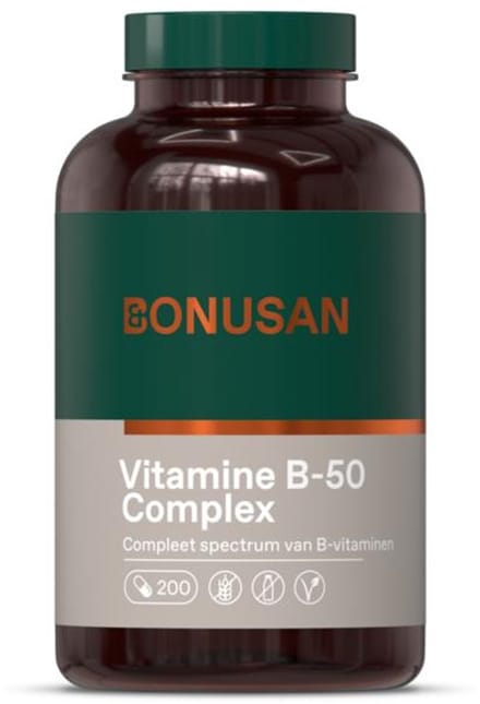 Bonusan Vitamine B 50 Complex - 200 Capsules - Vitaminen
