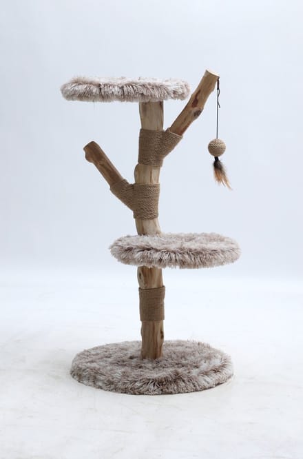 Adori Krabpaal Izzi - Krabpalen - 45x45x86 cm Wit Bruin