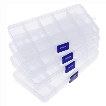 Plastic Opbergdoos met 15 Verstelbare Compartimenten voor Sieraden en Accessoires