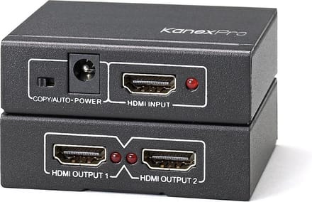 KanexPro 4K HDMI 2-Port Splitter, 1x HDMI in, 2x HDMI uit