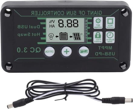 Solar Laadregelaar - MPPT Controller - Energie Beheer - Automatische Focus - 10A - Zwart