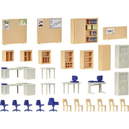 Kibri 38654 H0 decorset kantoormeubilair Kant-en-klaar model