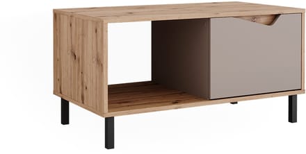 Vicco Marelle Salontafel – 90 x 50 cm met 1 deur Grijs/Artisan