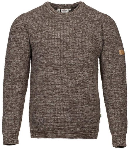 Ivanhoe trui NLS Petal Chocolat Mouline heren - 100% zuivere ongeverfde wol