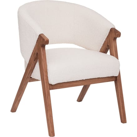 Eazy Living Fauteuil Danette Wit Teddy