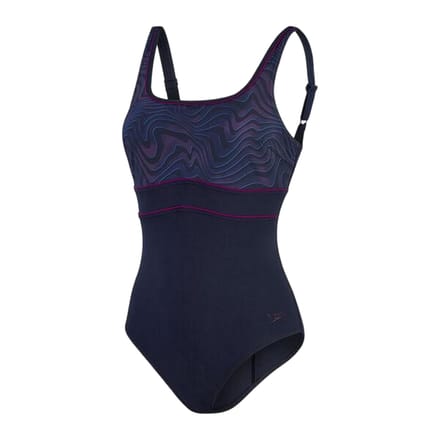 Speedo Dames/Dames Eclips Eéndelig Zwempak (Zwart/Paars)