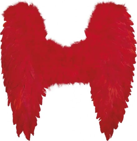 engelenvleugels gevouwen 50 x 50 cm dames rood