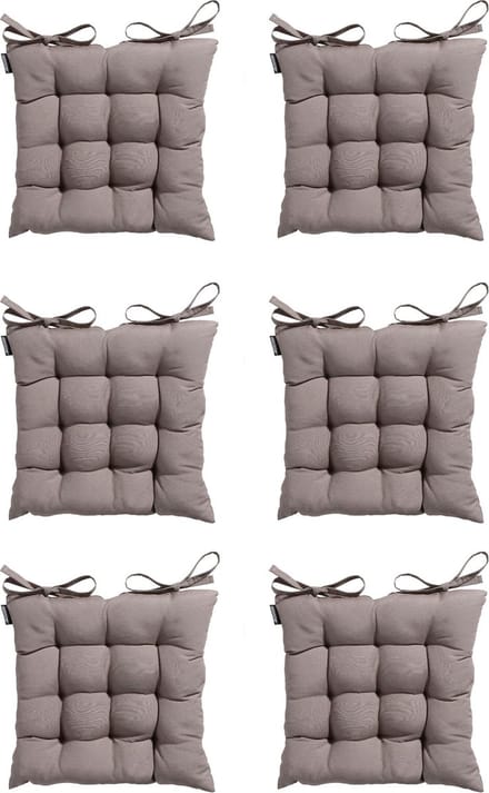 Madison - Zitkussen - Universeel - 6 stk. - 46x46 cm - Taupe - Tuin