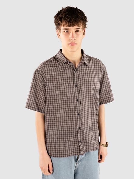 Blue Tomato Check Cotton Cropped Shirt