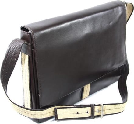 Hidesign lederen cross-over / messenger tas 'Julian' bruin