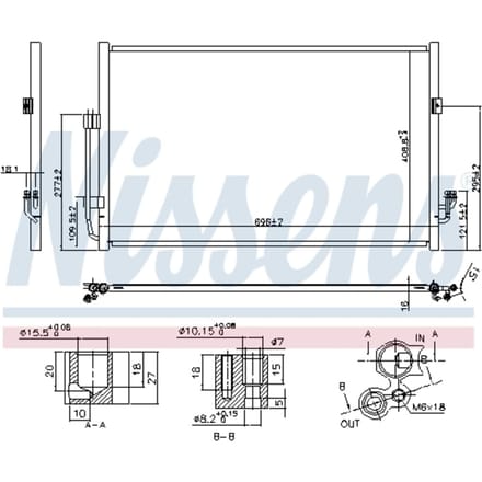 Condensator, airconditioning NISSENS 940556