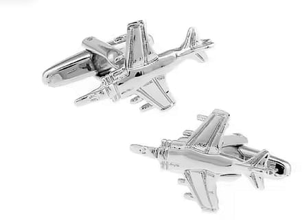 Montebello Manchetknopen Plane4 - 316L Staal - Vliegtuig - 20x22mm