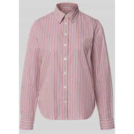 regular fit blouse met lange mouwen van puur katoen