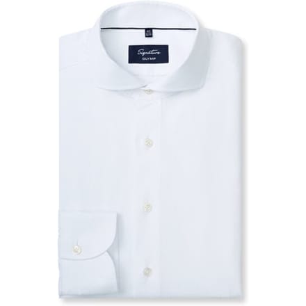 OLYMP Signature Overhemd, Tailored Fit, Signature Cutaway, Wit