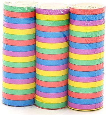 Humbert - Serpentines - 3x rollen - gekleurde stroken mix - papier - feestartikelen