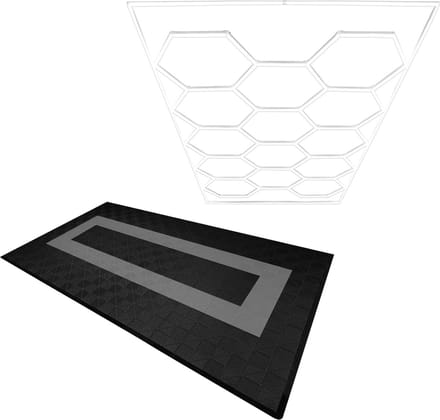 Hexagon led & vloertegelkit - zwart/grijs - 3,2x6m - 5t