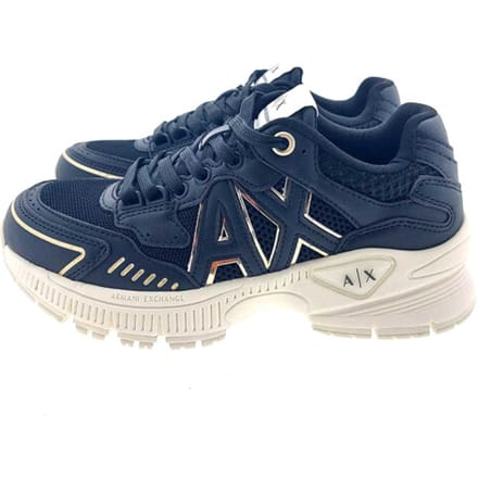 Lace-Up Polyester Sneakers with Laces - Black