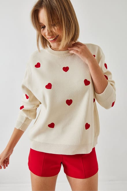 Geborduurd Crew Neck Relaxed Fit Sweatshirt
