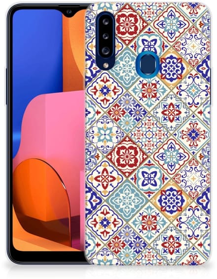 Samsung Galaxy A20s TPU Siliconen Hoesje Tiles Color