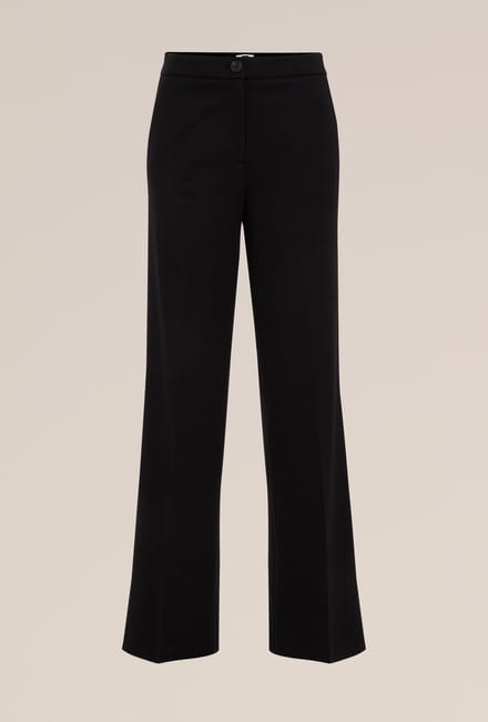 WE Fashion Dames wide leg pantalon met stretch