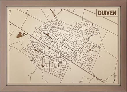 Decoratief Beeld - Houten Van Duiven - Hout - Bekroned - Bruin - 21 X 30 Cm