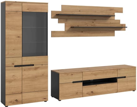 Canu woonkamercombinatie Artisan NB Basaltgrijs NB - 44x280x190cm