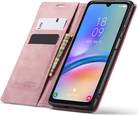 Hoesje geschikt voor Samsung Galaxy A05s - Book Case Leer Slimline Roze
