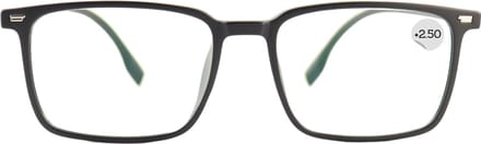 Montour Leesbril - COLE - plus 2.50 - Vierkant Model - Zwart Matt - Dames - Heren - Unisex