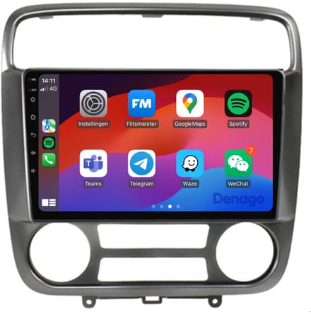 CarPlay autoradio geschikt voor Honda Stream (2000 t/m 2006) | 9 inch | Android 16 | Draadloos Apple CarPlay & Android Auto | 2GB + 32GB | QuadCore processor | Denago DNG-A138 | 2025 model | 2000 2001 2002 2003 2004 2005 2006 | Bluetooth & Wifi