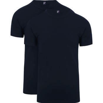 Alan Red Ottawa T-shirt Stretch Donkerblauw (navy) (2Pack) - Maat XXL - Heren - Basic T-shirt