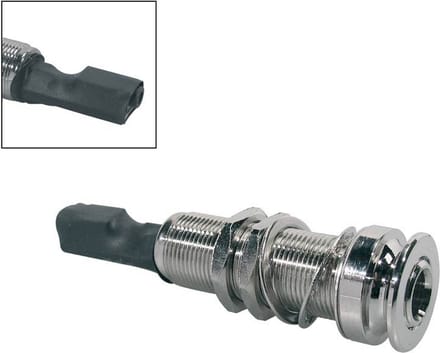 Boston EPJ-5525-N Eindknop Jack – 2,5 mm naar 6,3 mm Female Jack, Nikkel