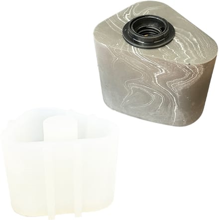 Jesmonite - Siliconen mal driehoek lamp - lightkit deel 2