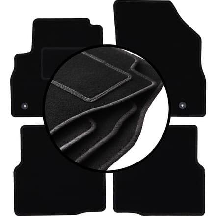Complete set veloursmatten voor: Opel Astra K sedan, hatchback, stationwagen (2015-)