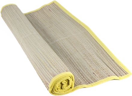 Benson Oprolbare strandmat - riet - 60 x 180 cm - gekleurde rand