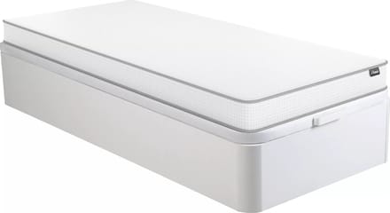 Vente-unique Set 90 x 190 cm bedbodem met opbergruimte wit + schuimmatras 12 cm dik - ASTYANAX II van YSMÉE
