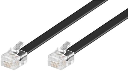 RJ12 - RJ12 telefoonkabel / zwart - 20 meter