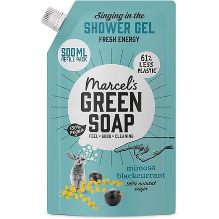 Marcel's Green Soap Douchegel Navulling Mimosa & Zwarte Bes - 500 ml