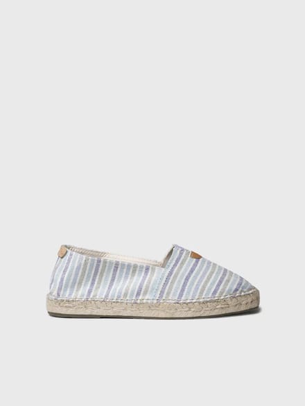 Unisex gestreepte platte espadrilles | BLANES-RN