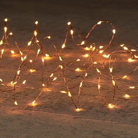 Decoratie Led verlichting 5 meter koperdraad IP65 waterbestendig warm wit.