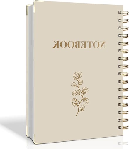 Notitieboek A5 met spiraalbinding, blanco pagina's, ideaal voor notities en schetsen